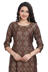 Ajrakh Print Kurti for women in Multi Color